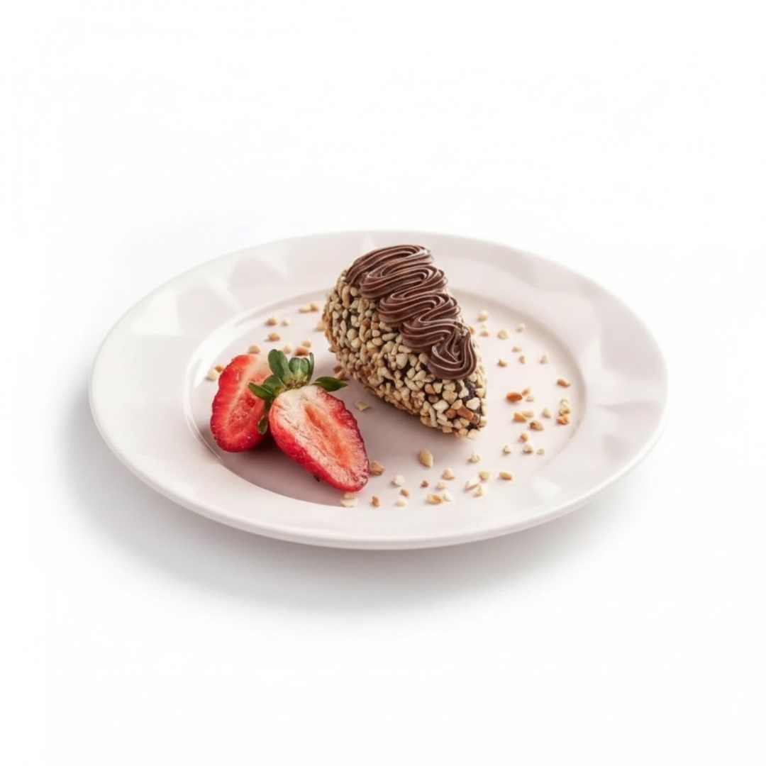 Morango revestido no brigadeiro ao leite e castanha c/ nutella