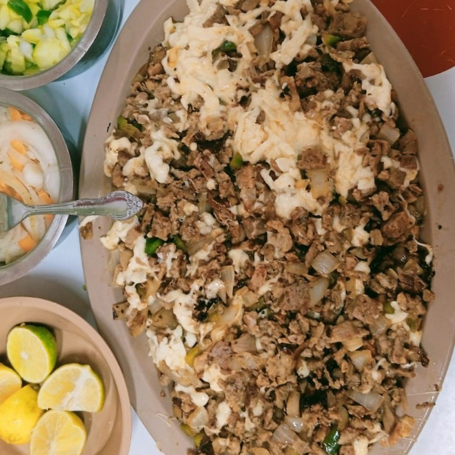 Alambre de Bistec con Arrachera
