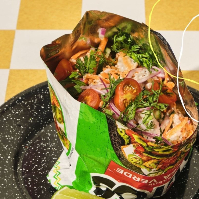 Tostitos con Ceviche de Pescado