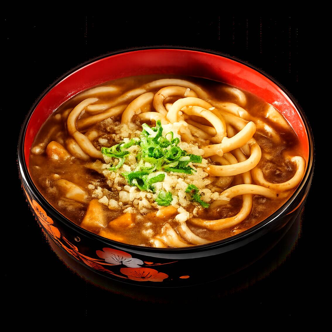 O kare udon é um macarrão preparado artesanalmente no próprio restaurante, com molho karê, cebolinha e tenkatsu. O macarrão do udon é mais grosso e macio