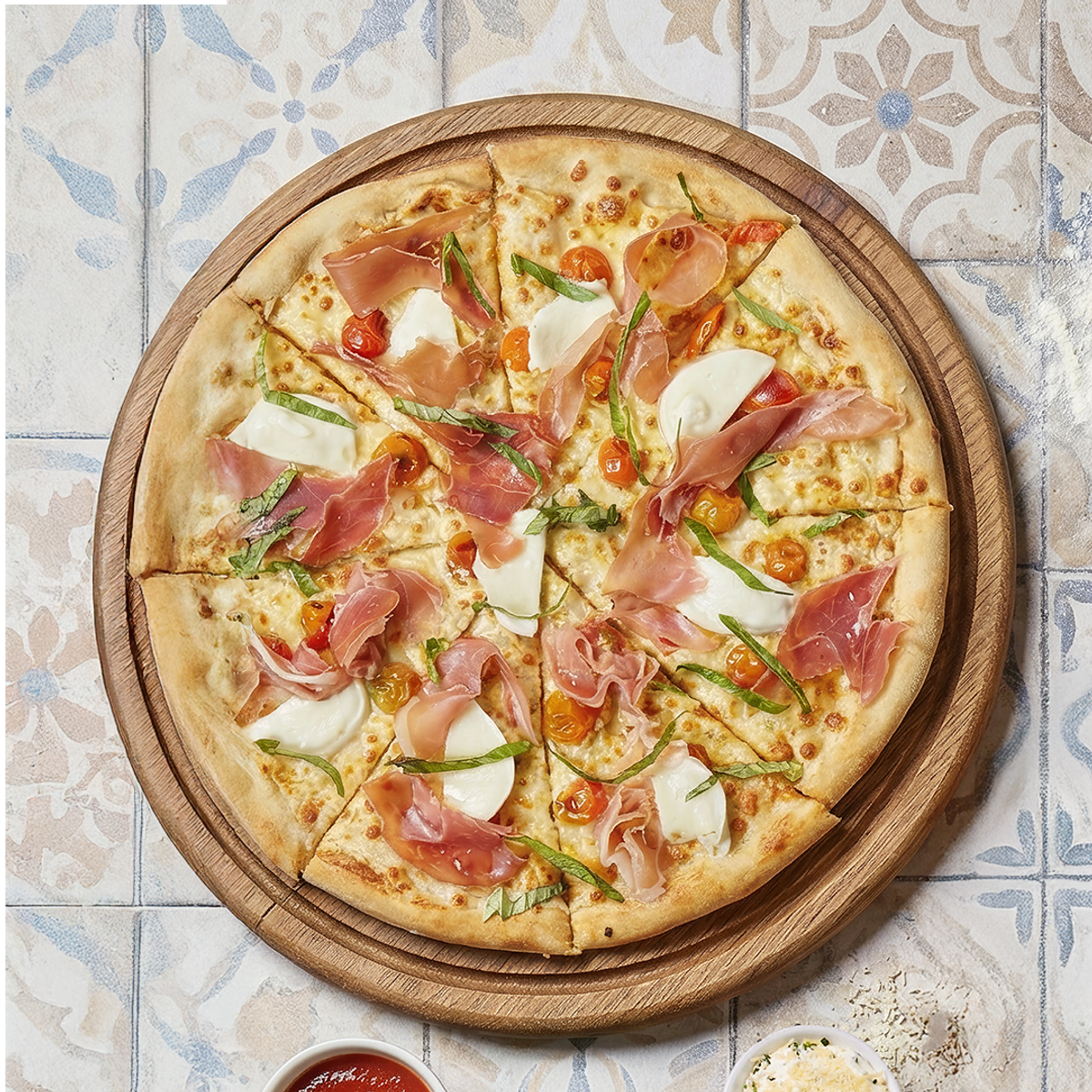 PIZZA BUFALA PROSCIUTTO POMODORO MEDIANA