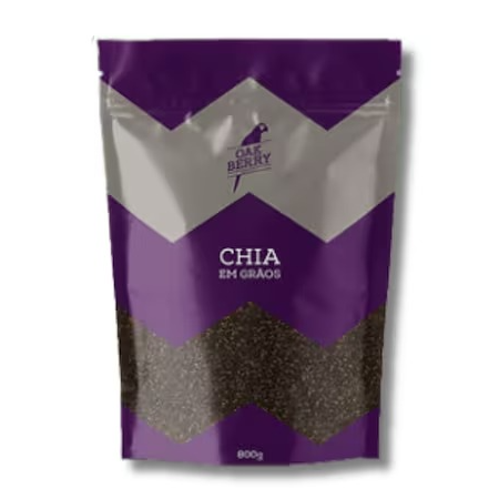 Chia em grãos Oakberry. É uma semente rica em ômega 3, vitaminas e minerais. Vegano, sem lactose, sem açúcar e sem glúten. Pacote 800g
(800g)