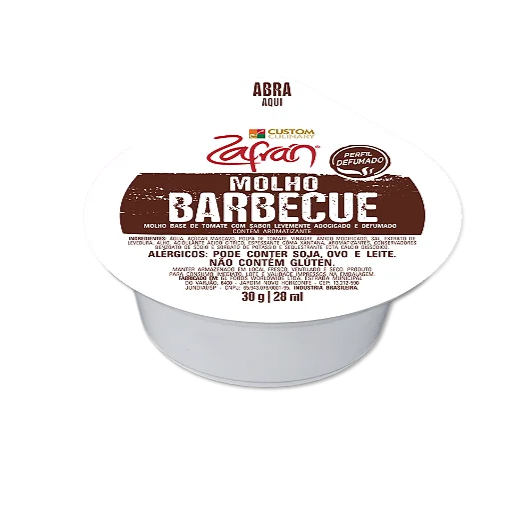 Preparado com açúcar mascavo, que contribui para um sabor artesanal e encorpado, deixando um perfil defumado e equilibrado. O Zafrán Barbecue foi feito para pessoas que amam esse sabor agridoce e com aquele toque defumado que faz de receitas com carnes e até mesmo lanches e porções uma experiência muito saborosa.
Ele é mais concentrado, mas se necessário pode ser diluído, além da possibilidade ser utilizado para preparações quentes ou frias.