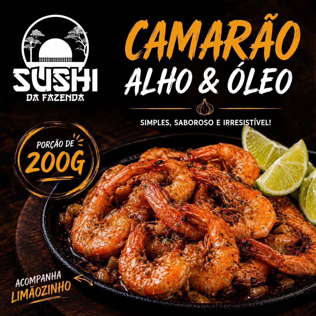 Camarão Frito Alho & Óleo – 200g 🦐🧄
Deliciosa porção com 200g de camarão frito, cuidadosamente selado no alho e óleo, garantindo muito sabor e suculência em cada mordida. Finalizado com temperos especiais da casa e acompanhado de limão para realçar ainda mais o sabor.
✨ Crocante por fora, macio por dentro e irresistível do começo ao fim!
Acompanha limão.
Porção individual.
Foto meramente ilustrativa.