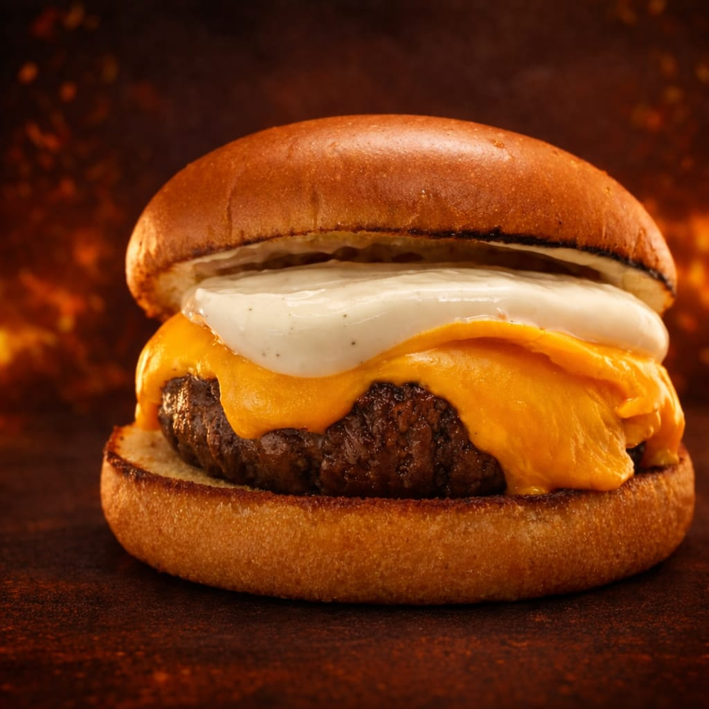 Pão brioche macio e levemente amanteigado, hambúrguer Angus suculento de 200g, grelhado no ponto perfeito e coberto com o queijo da sua escolha: American Cheese cremoso, Blue Cheese marcante ou American Cheddar intenso. Finalizado com nosso molho grill especial, que traz equilíbrio e personalidade em cada mordida. Simples, sofisticado e irresistível.