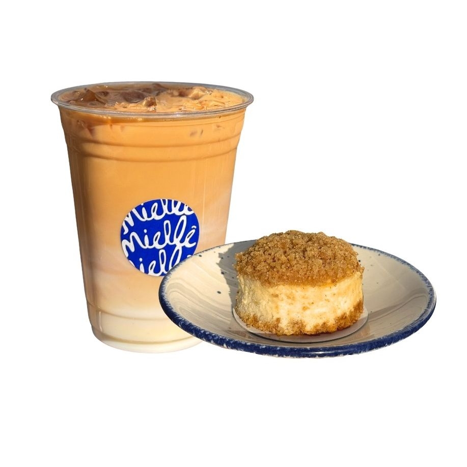 Latte + Mini Cheesecake