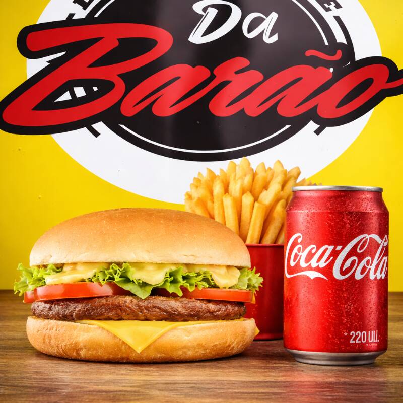 Experimente o melhor X Bacon da cidade, acompanhando uma porção de fritas 150 gm , para completar seu lanche, peça e aproveite.