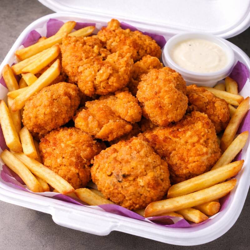 ORDEN DE 6 PZAS Y PAPAS