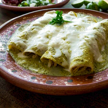 Enchiladas Verdes Sencillas