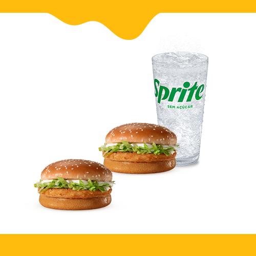 Bateu aquela #FomedeMequi. Nesta promoção você leva, 2 (dois) Chicken Junior e 1 (uma) bebida.