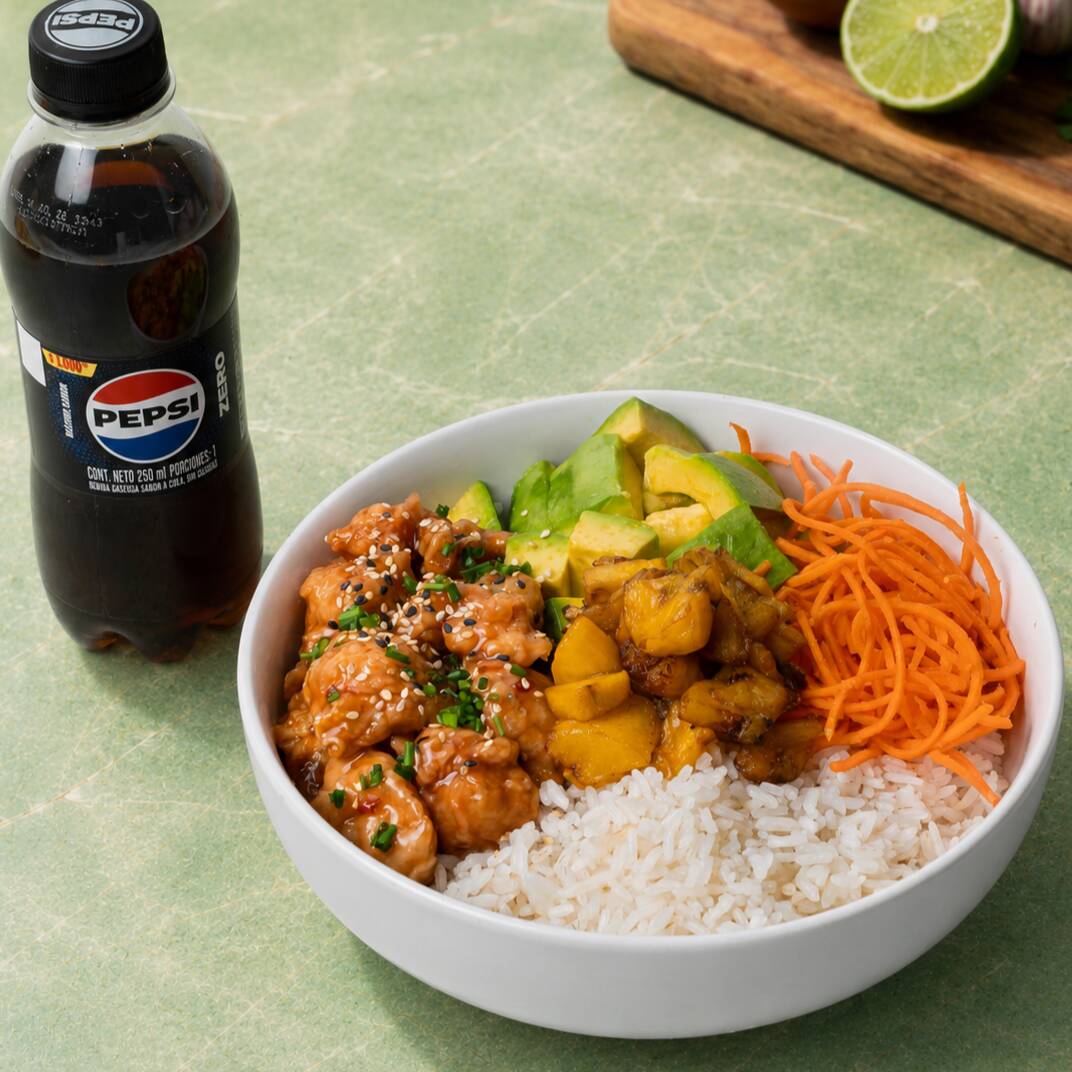 Combo Menú Pollo Agridulce Bowl