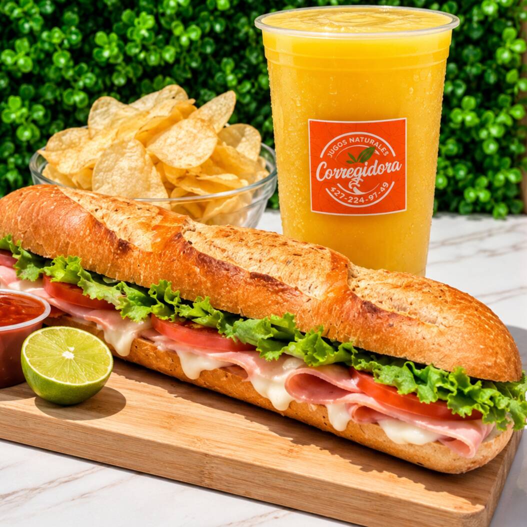 Combo Supremo (Baguette, Papas y Jugo Natural)
