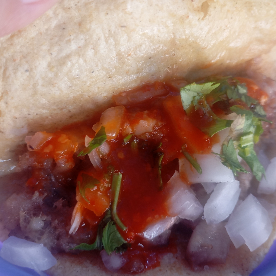 Taco Combinado de Barbacoa de Cabeza de Puerco