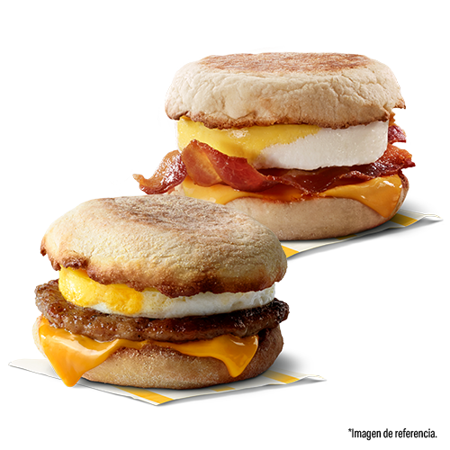 Egg McMuffin Salchicha + Egg McMuffin Bacon