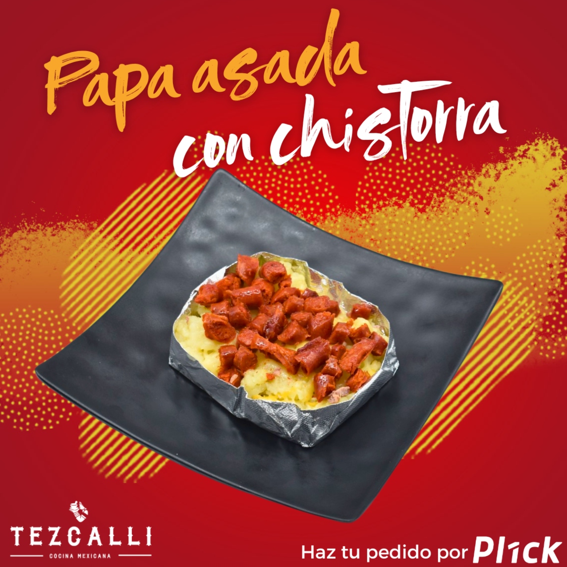 Papa asada con chistorra