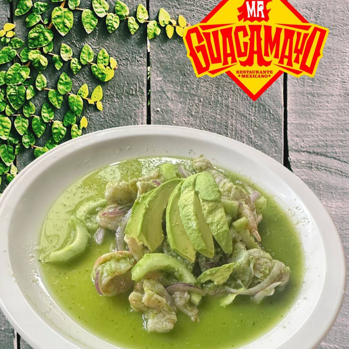 Tostada de Aguachile Verde