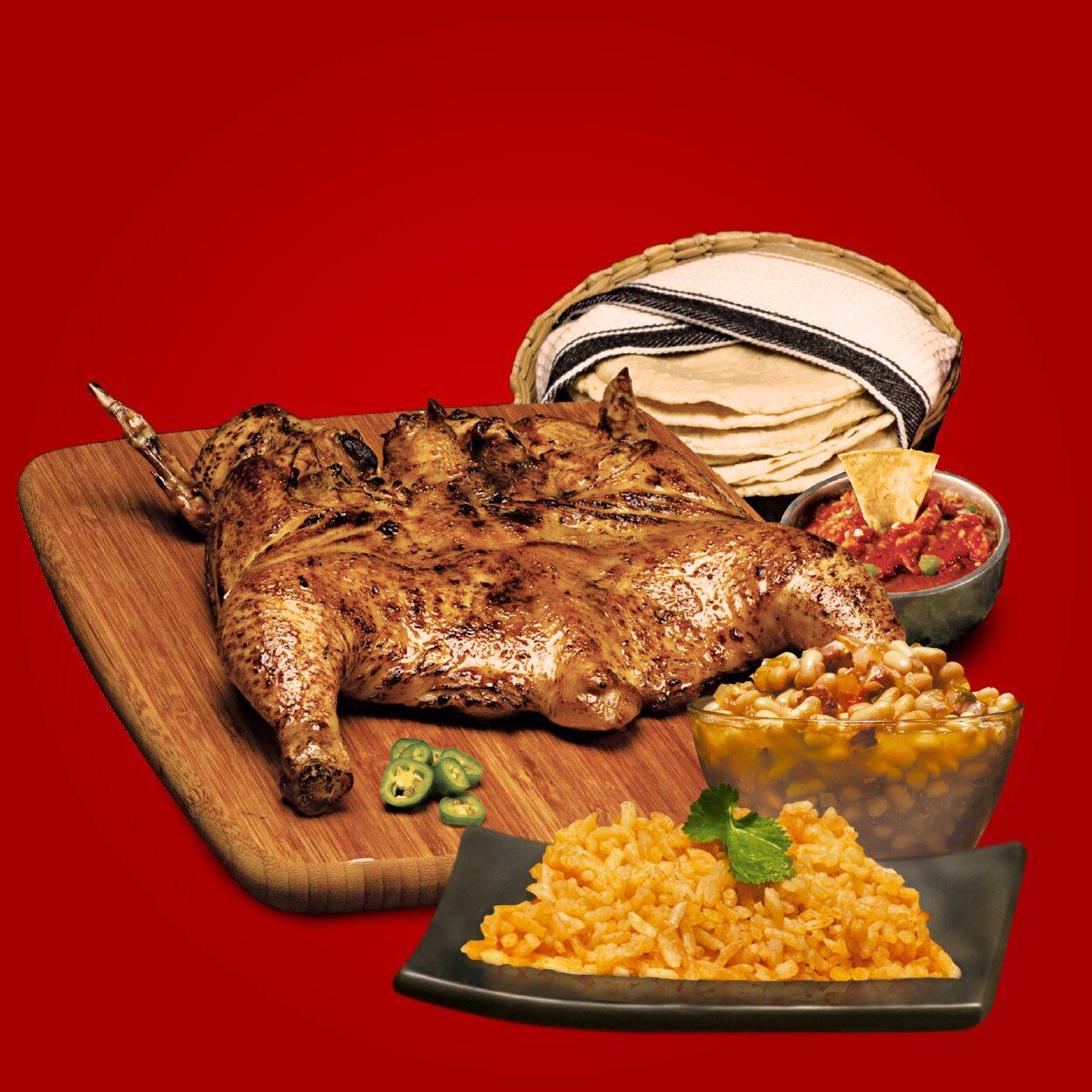 Combo 3 (1 Pollo Gde + 3 Compl)