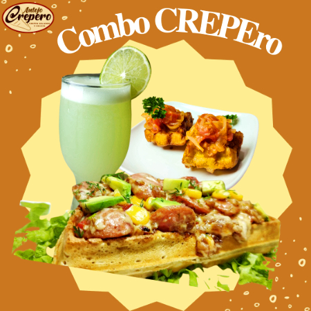 Combo Waffle Ranchero + Patacones + Limonada