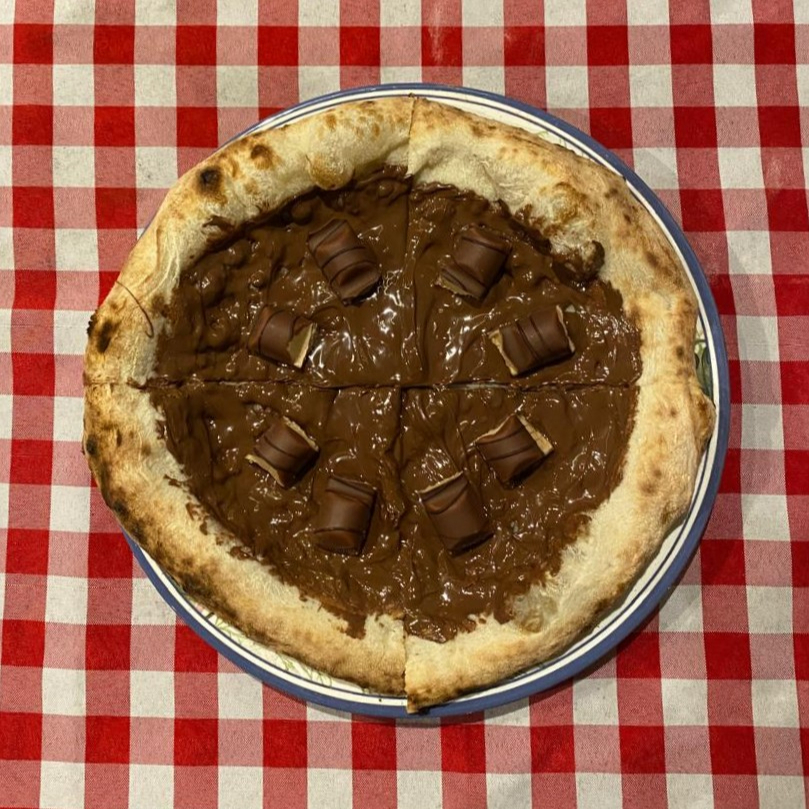 Massa de fermentação lenta, Nutella e Kinder bueno