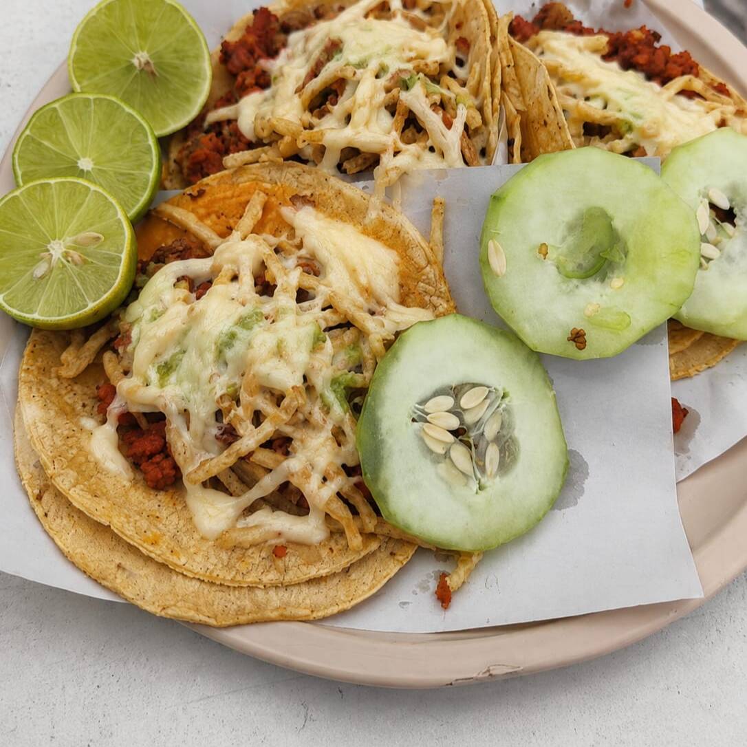 Taco Borracho De Enchilada Con Queso