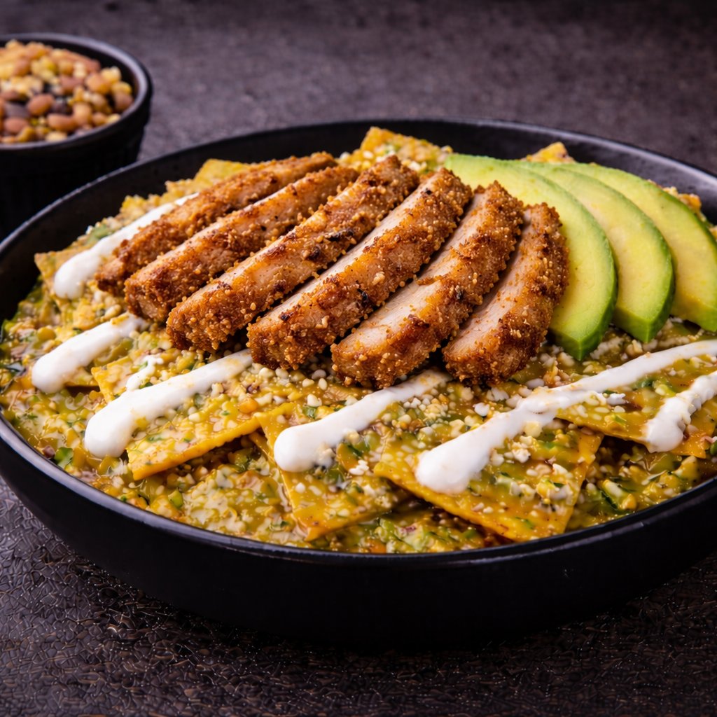 Chilaquiles con Milanesa de Res