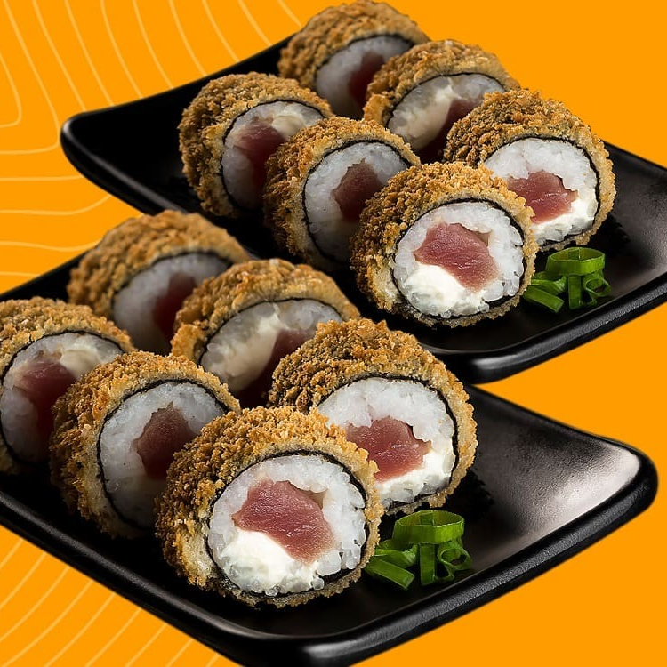 12 Peças de Hot Rolls Philadelphia Atum
