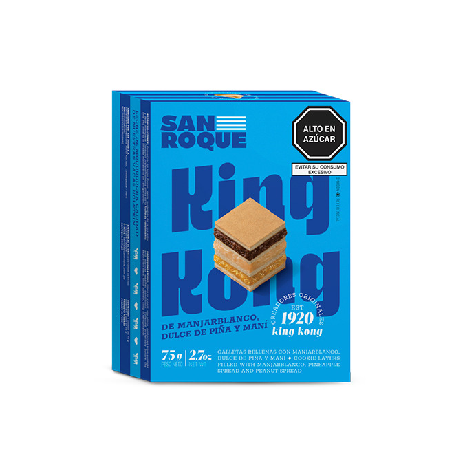 King Kong de Manjar, Dulce de Piña y Maní 75 G