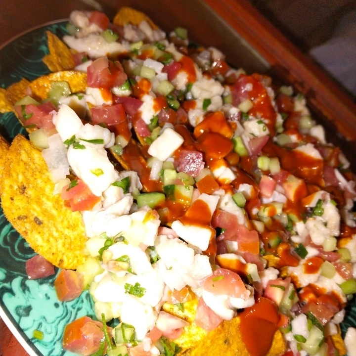 Tostitos con ceviche