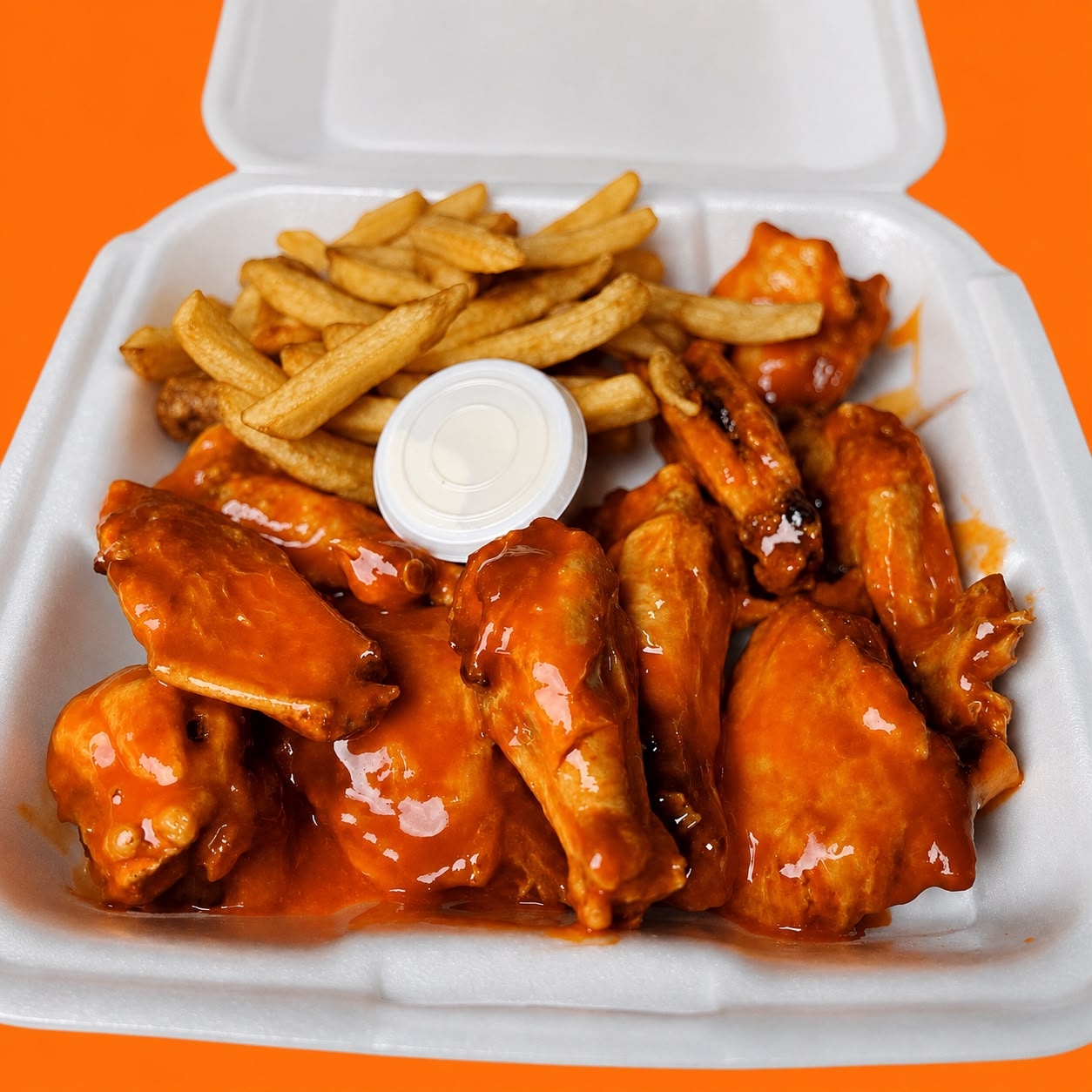 10 Alitas con Papas