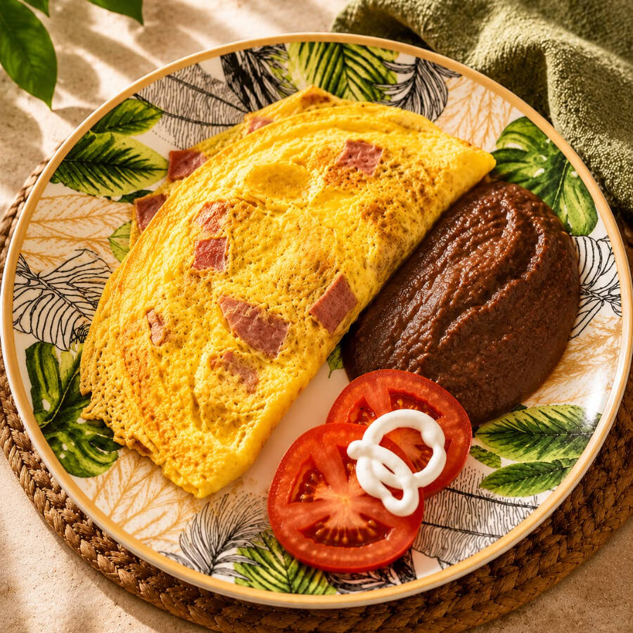 Omellete de Jamón y Queso