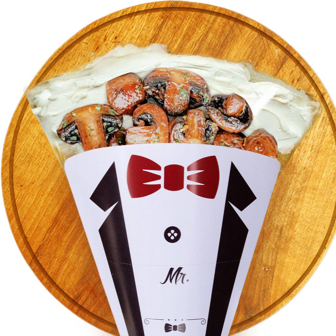 Crepa de Champiñones con Queso Philadelphia