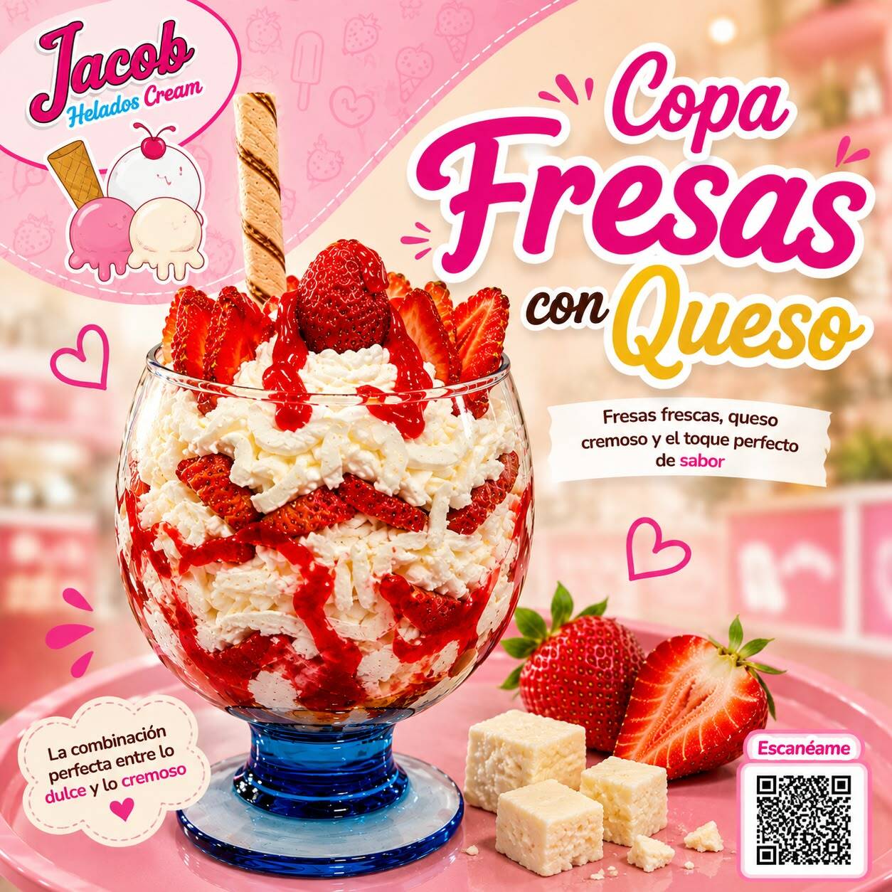Fresas con Queso