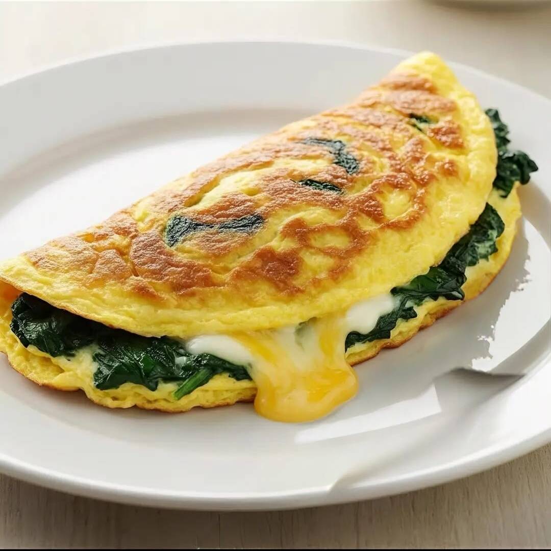 Omelette con Espinaca