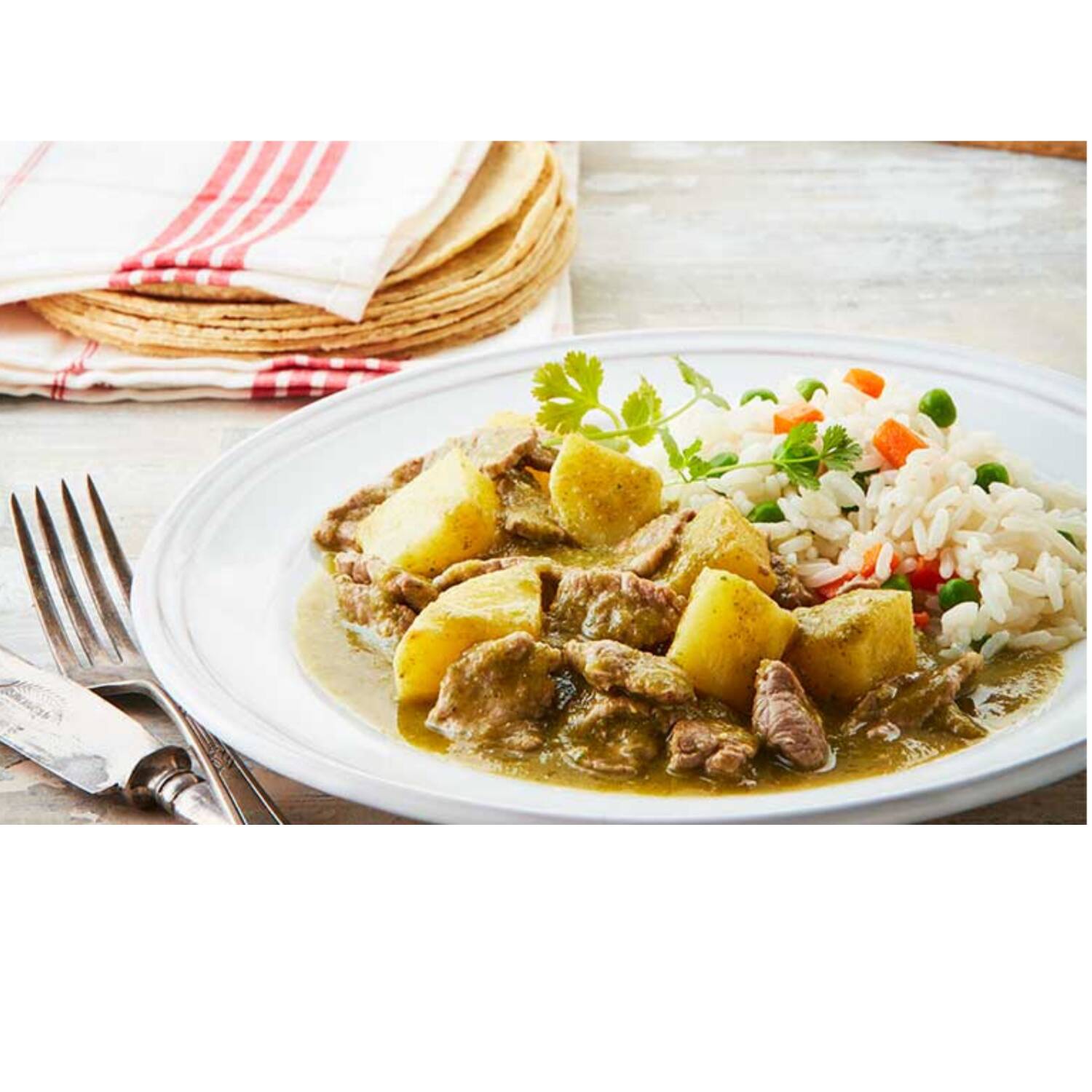Comida Bistec de Cerdo en Salsa Verde