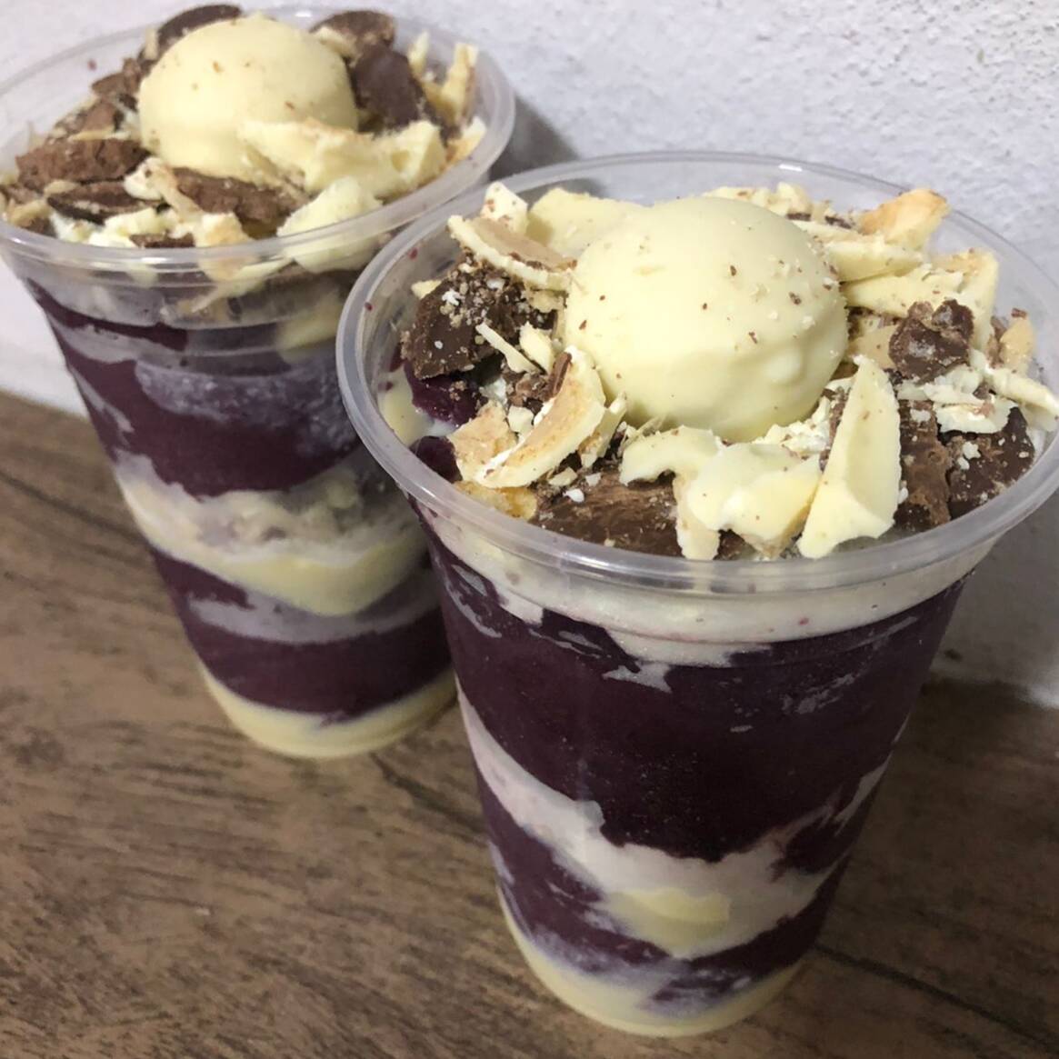 Açaí + ouro branco+ leite condensado+ leite em pó