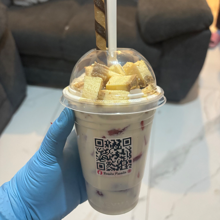 Fresas con pay (vaso)
