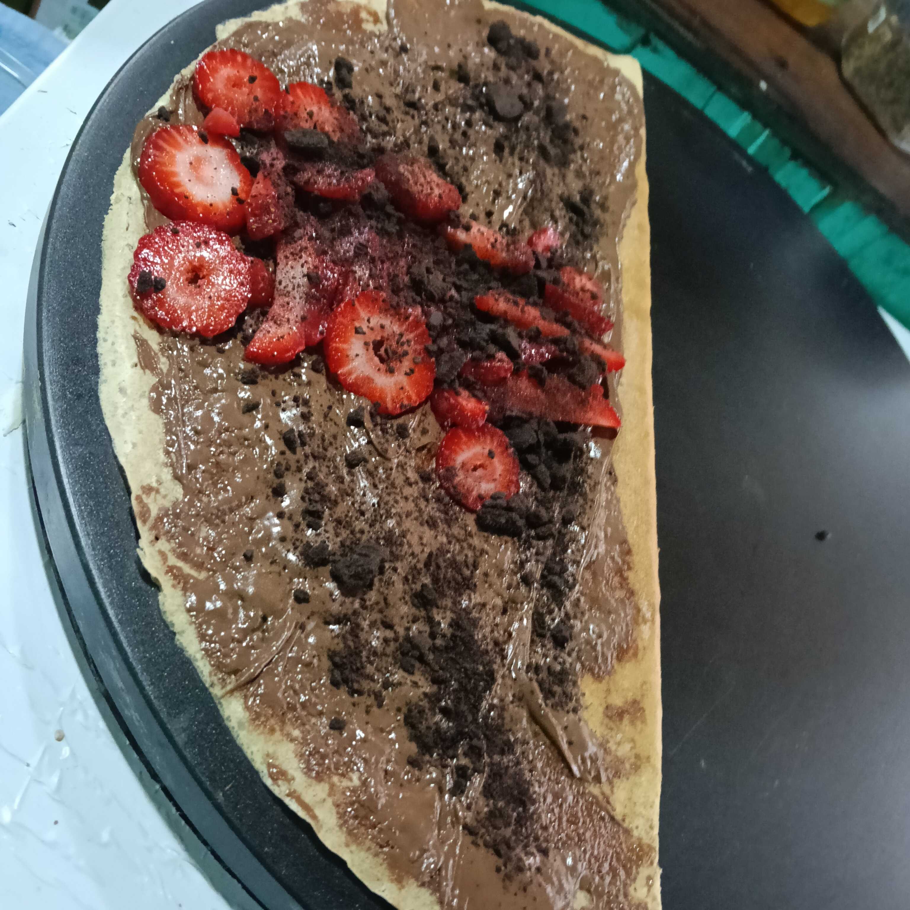 Crepa de nutella queso Philadelphia y fresas
