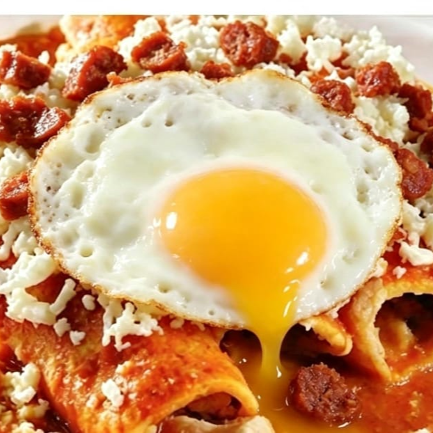 Enchiladas con Huevo Estrellado