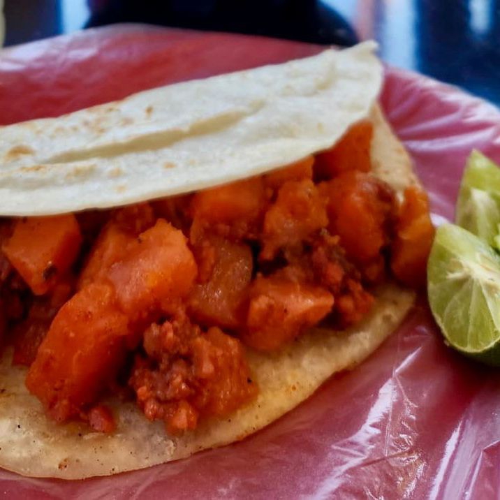 Taco de Papas con Chorizo