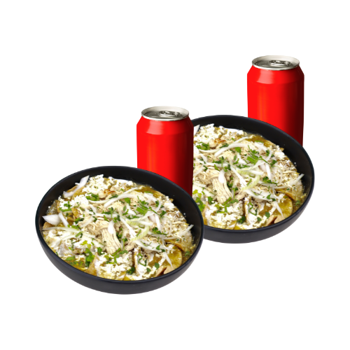 2 Chilaquiles + 2 Coca-Cola