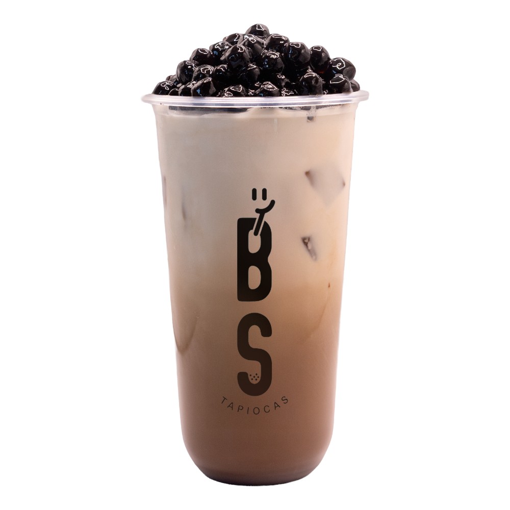 B9. Ice Coffee Milk Black Boba. Large
