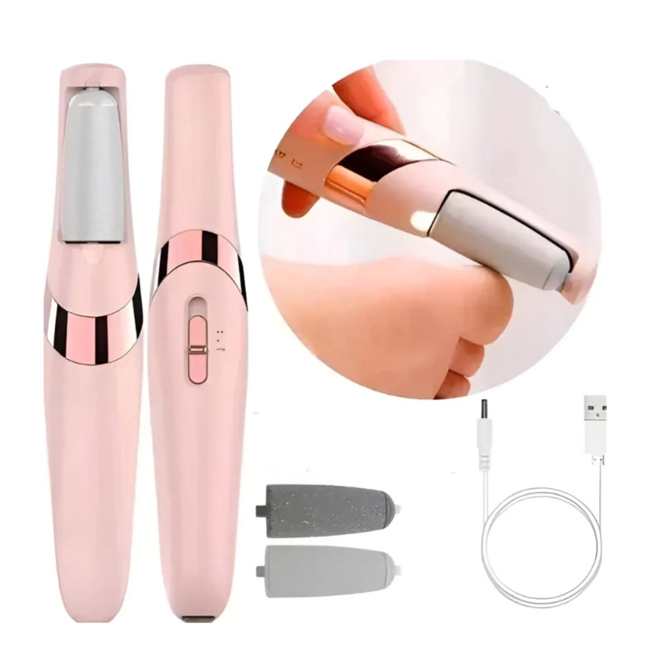 Lixa para Pés Esfoliador Tira Calos Elétrico – Tenha pés macios e bem-cuidados com o Lixador para Pés Esfoliador Tira Calos Elétrico, ideal para remover calosidades, pele áspera e células mortas de forma rápida e sem esforço. Com rolos abrasivos de alta performance, proporciona uma esfoliação eficiente e segura, deixando os pés suaves como em um spa. O design ergonômico e recarregável garante praticidade no uso, podendo ser utilizado em casa a qualquer momento. Perfeito para manter a pele dos pés lisa, hidratada e livre de rachaduras.     lixa elétrica para pés, lixador de pé elétrico, esfoliador de calos elétrico, removedor de calos elétrico, pedicure elétrica, lixa profissional para pés, aparelho para esfoliar pés, removedor de pele morta, esfoliação para pés secos e rachados, lixa elétrica portátil.