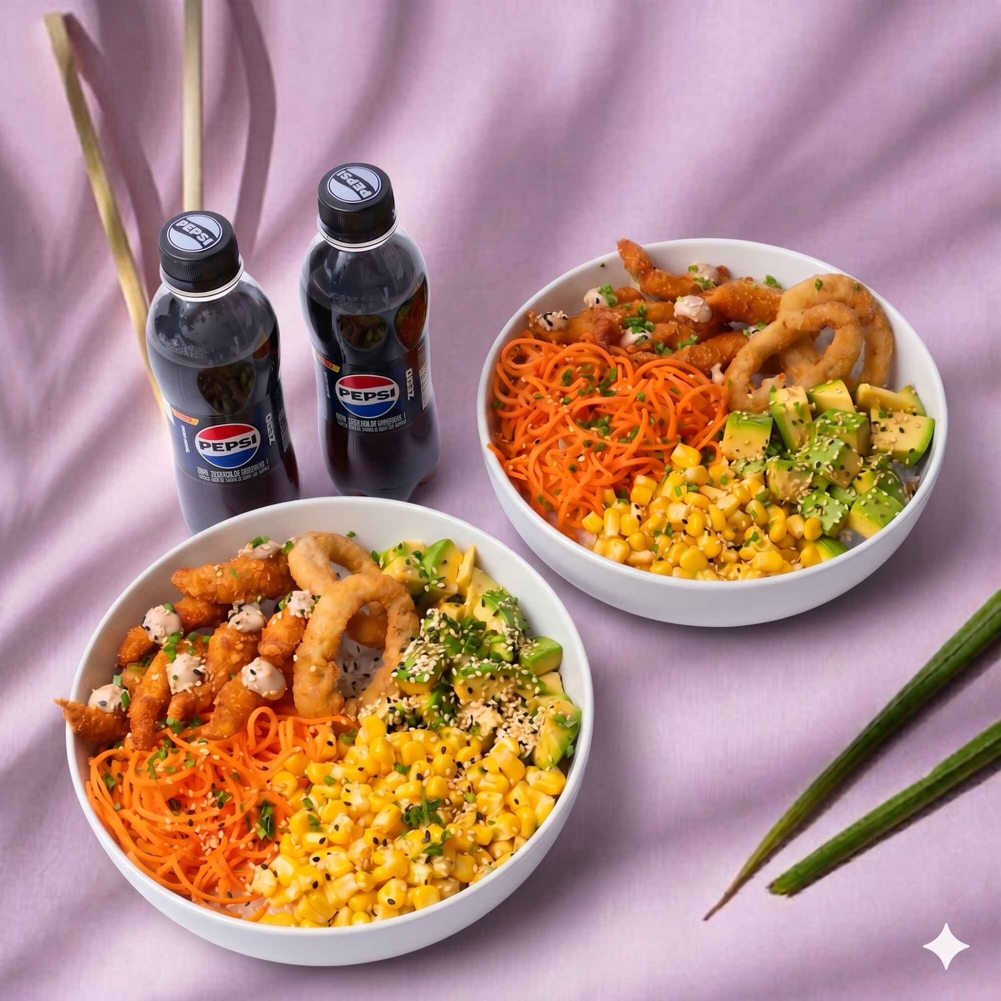 Combo Poke Camarones x2 + 2 Bebidas