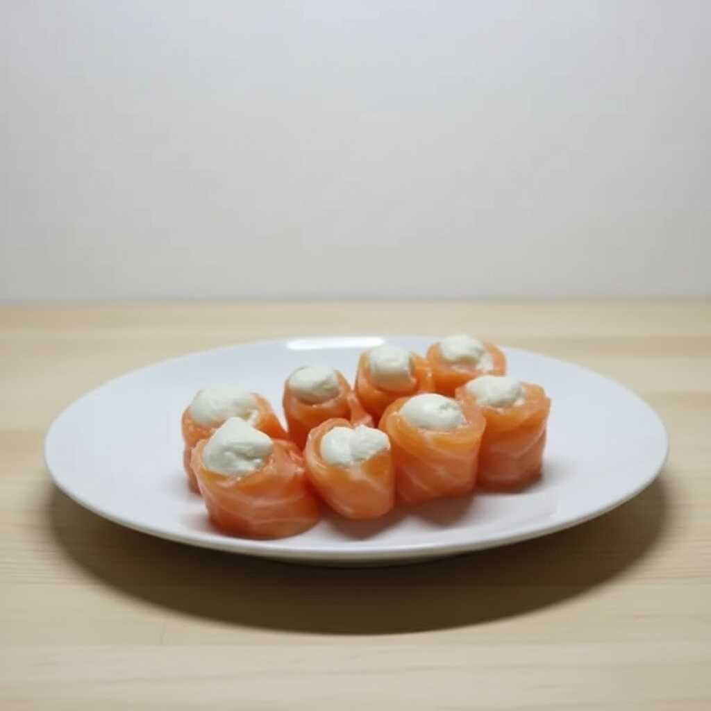 enrolados de salmão com cream cheese