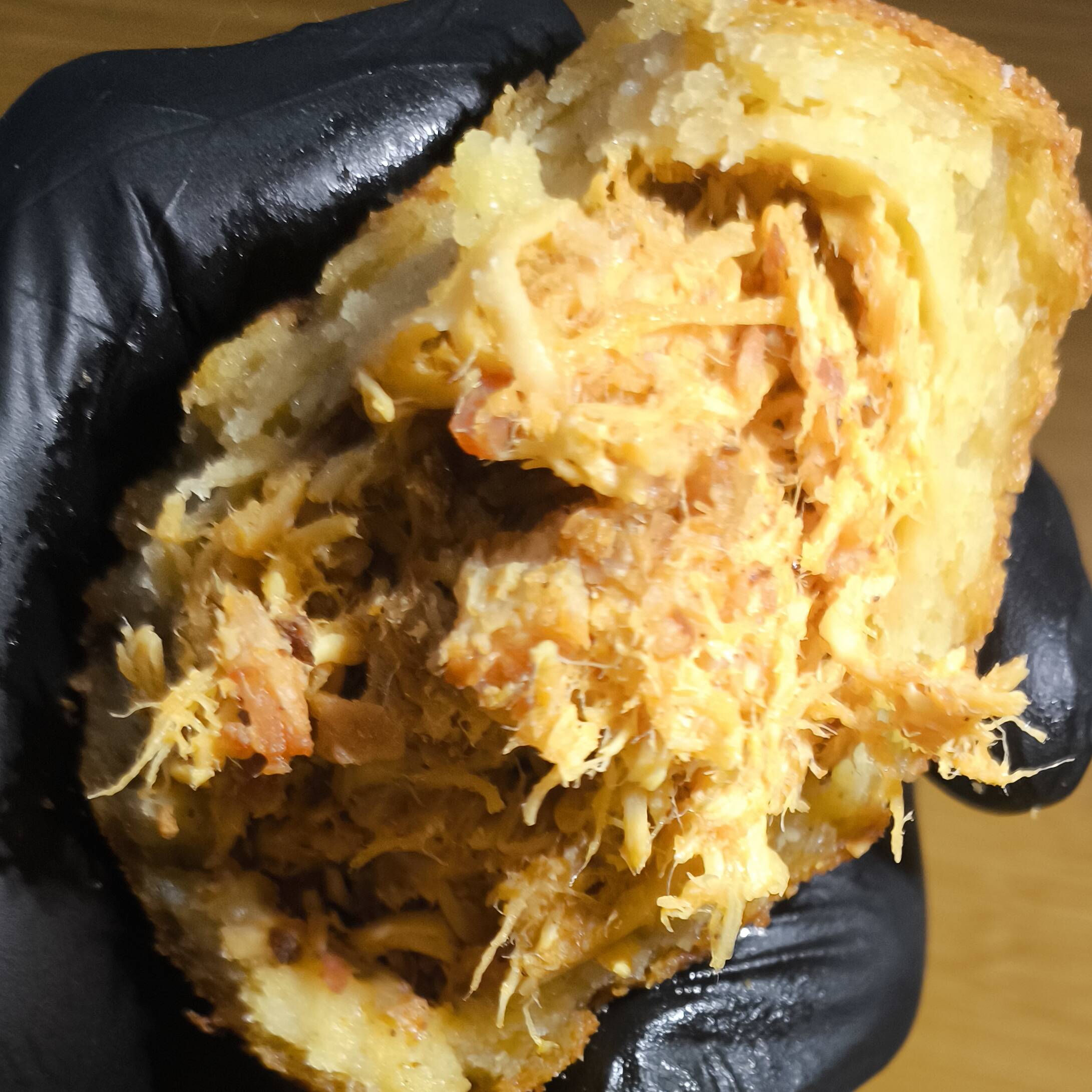 Frango com pedaços de bacon