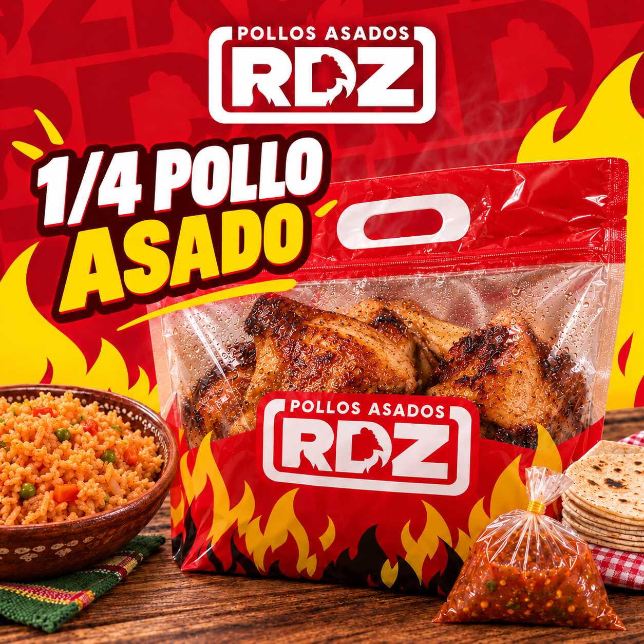 1/4 Pollo Asado