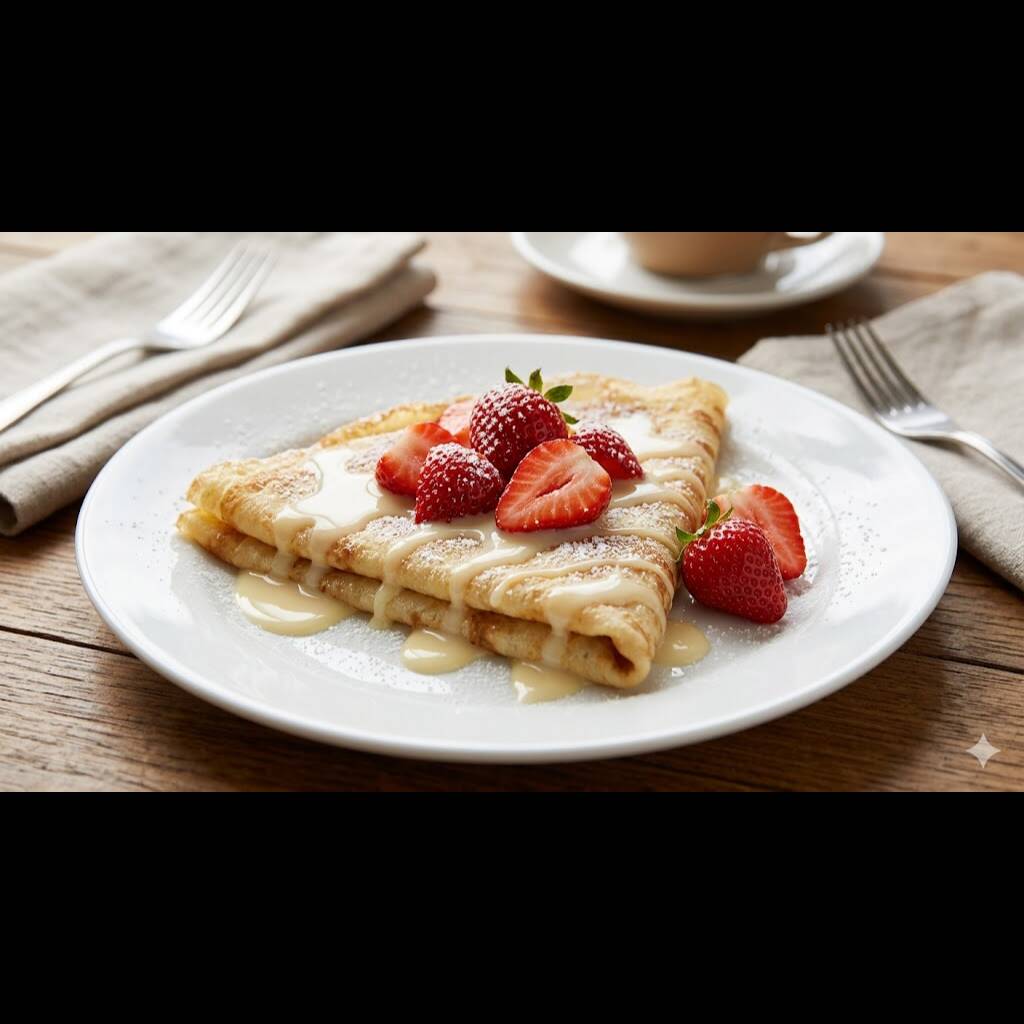Crepa con Lechera y Fresas
