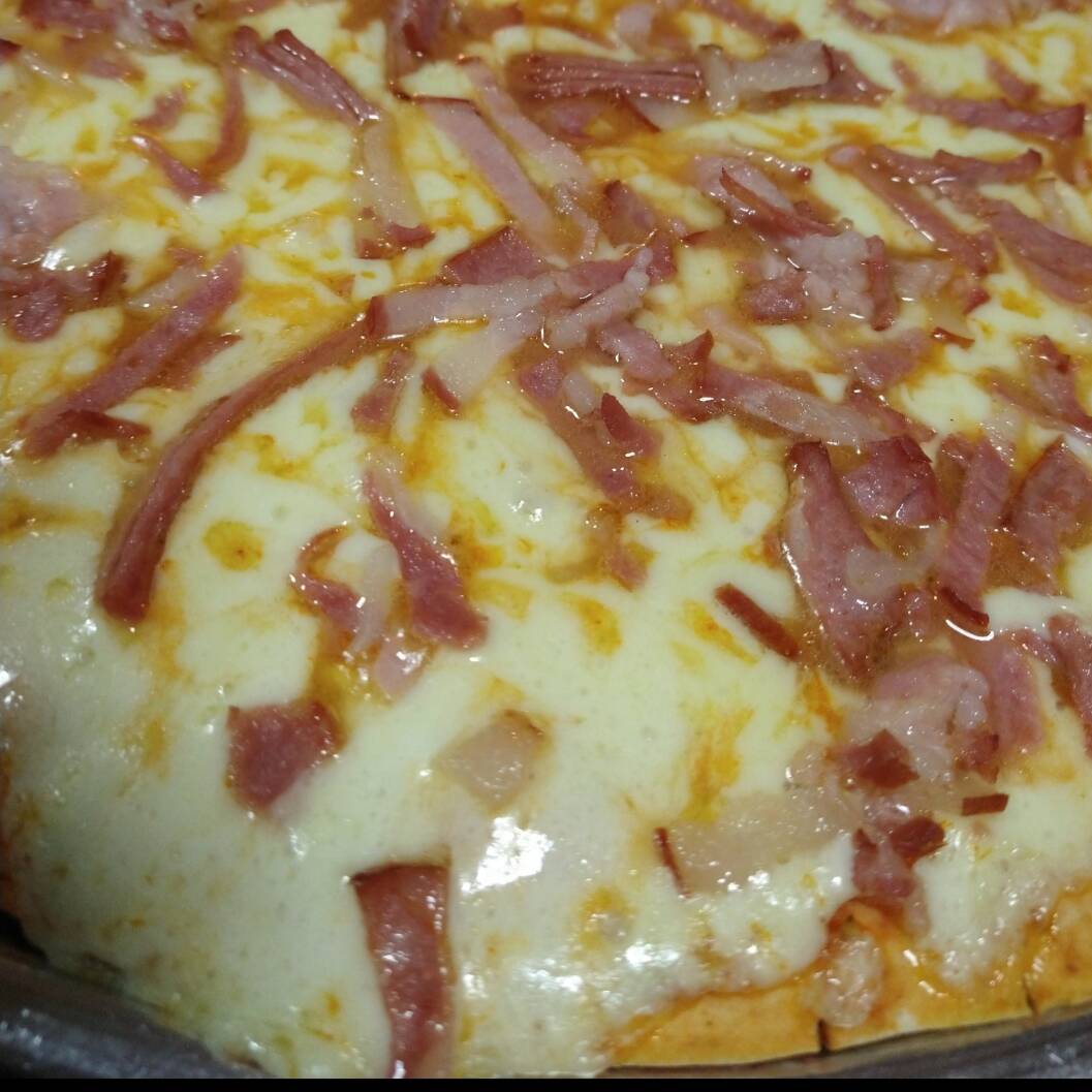 Pizza grande 8 porciones maíz y tocineta