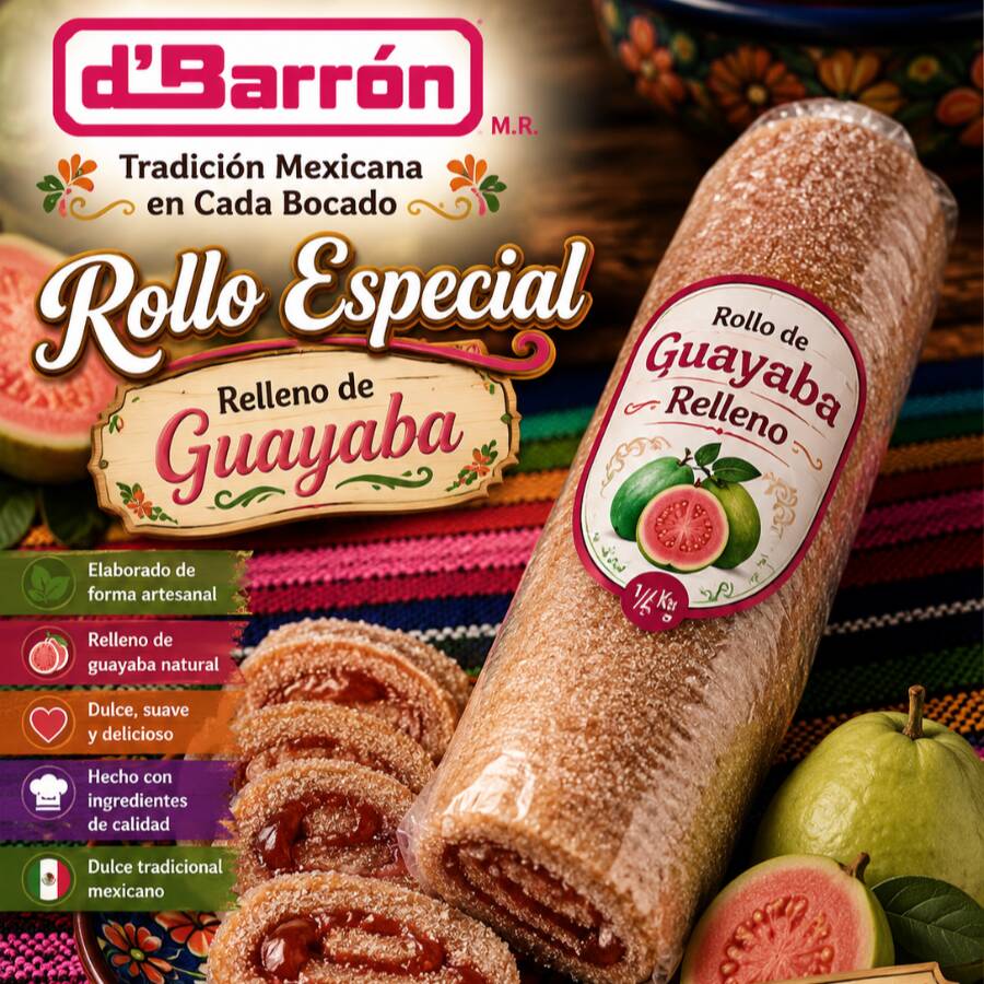 Rollo de Guayaba Relleno 1/4 KG