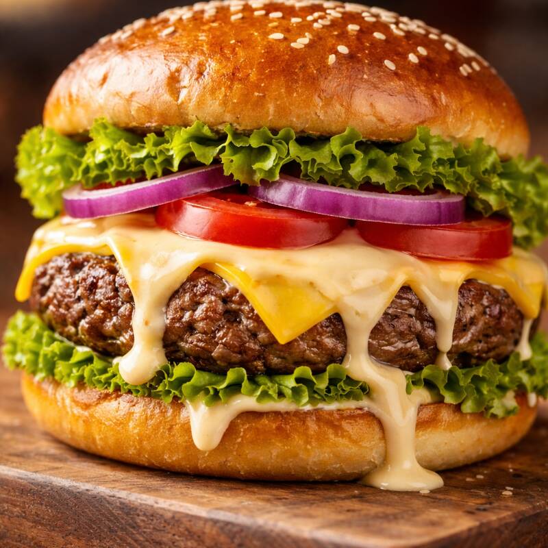 Hamburguesa 3 Quesos